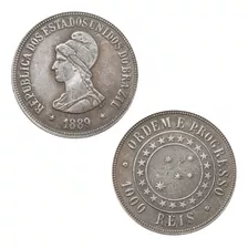 Moeda 1000 Réis 1889 - 30,1mm - Cópia