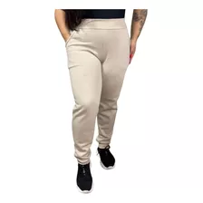 Calça De Moletom Feminina Flanelada Quentinha Com Bolso