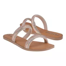 Sandalias Dama Stylo 17981 Textil Oro