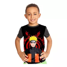 Camiseta Infantil Naruto Simbolo Do Selo Da 9 Caudas Ref:473