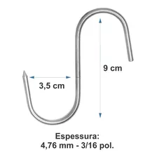 Gancho Para Açougue E Frigorífico S1c (3/16) Inox C/ 24 Un.