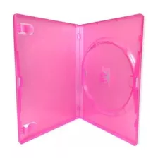 12 Estojo Capa Box Case Dvd-cd Simples Rosa 14 Mm Novo