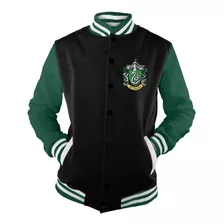 Jaqueta College Harry Potter Sonserina Estampada Moletom 