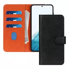 Funda Billetera Naranja Para Samsung Galaxy S22 Plus