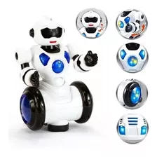 Boneco Robô Infantil Moving Spacebot C/ Som Luz Bate E Volta