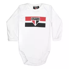 Body Bebê São Paulo Jogo Branco Oficial Roupa Inverno M/l