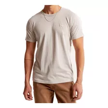 Camiseta Abercrombie Cinza Ícone Bordado Elevado Tamanho P