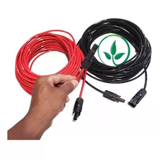 Fio Flexivel 6mm 40m Preto + 40m Vermelho Conector Mc4 Solar