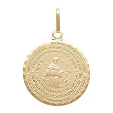 Pingente Medalha Com Oração De São Francisco De Assis