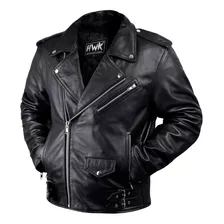 Chaqueta De Cuero Para Motocicleta Hwk Brando Para Hombre,