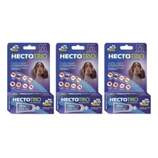 Hectotrio Antipulga E Carrapatos Cães M 8kg A 16kg - 3 Un