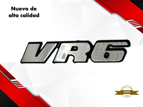 Emblema Para Cajuela Volkswagen Vr6 Jetta Golf A2 A3 Plata Foto 3