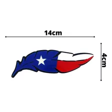 Adesivo Carro Moto Em Acrílico Pena Bandeira Do Texas