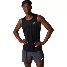 Polo Asics Silver Singlet Performance Black Hombre