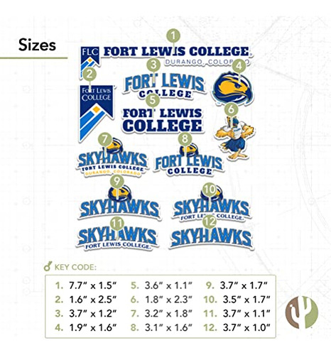 Fort Lewis College Sticker Skyhawks Flc Stickers Vinyl ... Foto 2