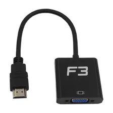 Cabo Adaptador Hdmi Para Vga Tv Pc Xbox 360 Notebook Monitor