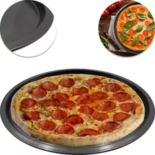 Assadeira Antiaderente Forma De Pizza Redonda Bandeja 36cm