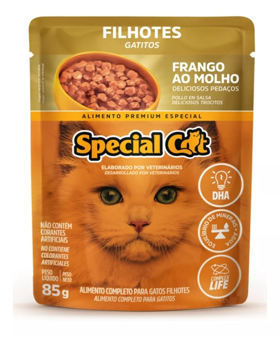 Special Cat Sachê Gatos Filhotes Frango Ao Molho 85g        