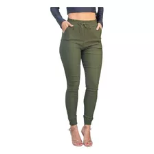 Calça Feminina Jogger Bengaline Xadrez & Preto Branco M G Gg