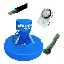 Aerador Chafariz Piscicultura Peixe Weg Kit+cabo+timer+corda