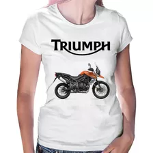 Baby Look Moto Triumph Tiger 800 Xca Laranja