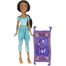 Boneca Disney Princesa Jasmine E O Tapete Magico Com Rodinha