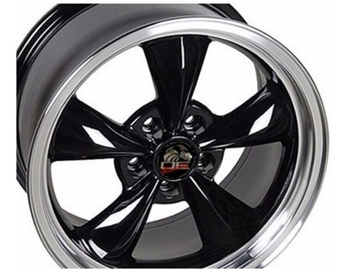 Juego De 4 Rines Bullit Negros 17x8 Para Ford Mustang 94 04 Foto 4