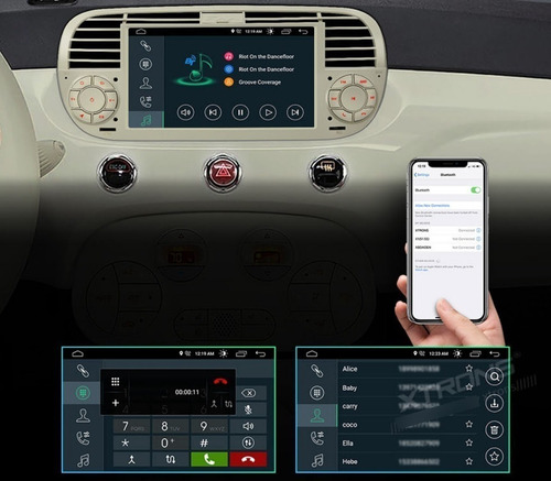 Fiat 500 2009-2015 Carplay Wifi Gps Android Mirrorlink Radio Foto 7