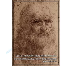 Foto De Parede 40x55cm Leonardo Da Vinci - Pensamento
