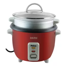 Panela Elétrica Philco Multifuncional Ppa3v 3 Xícaras Cor Vermelho 110v