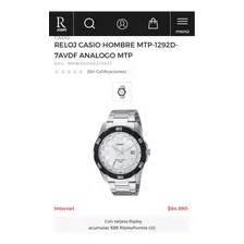 Reloj Casio Mtp 1292