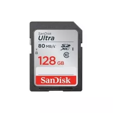 Cartão De Memória Sdhc C10 80mb/s Ultra Sandisk 128gb