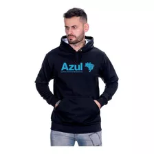 Moletom Blusa De Frio Azul Linhas Aereas Avião Companhia Br