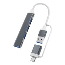 Hub Adaptador Mixto Usb C, Usb Estándar 4 En 1 Para Pc