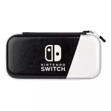 Estuche Oficial Para Nintendo Switch Oled Estilo Blanco Negr