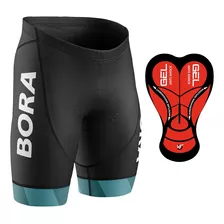 Bermuda Ciclismo Forro Gel D80 Preto Mtb Bike Shorts Bora