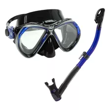 Conjunto De Mergulho Máscara + Respirador Seco, Snorkel