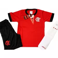 Camisa + Bermuda+ Meião Infantil Flamengo Licenciado
