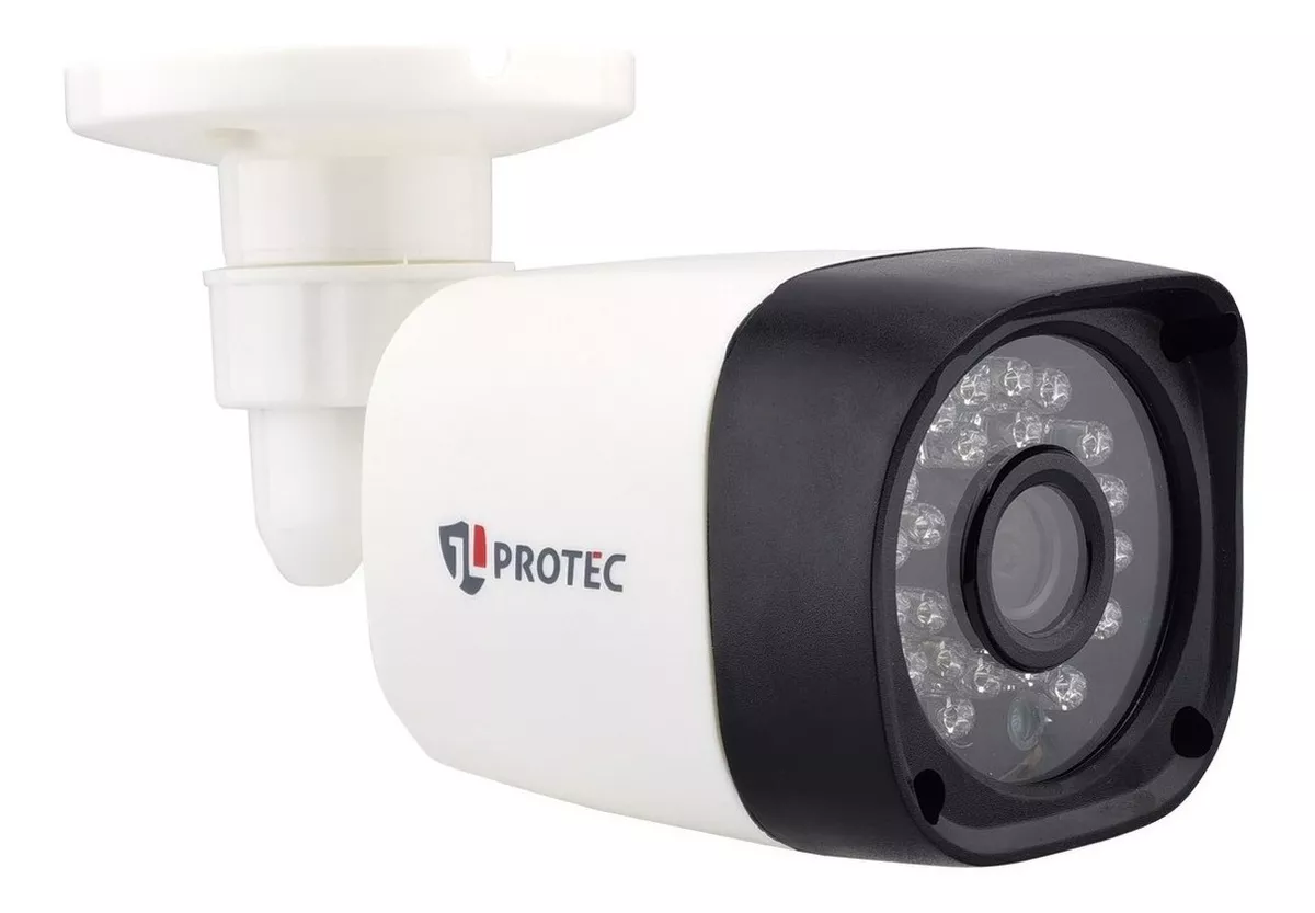Câmera De Segurança Jl Protec Jl-ahd1020 Com Resolução De 2mp Visão Nocturna Incluída Branca
