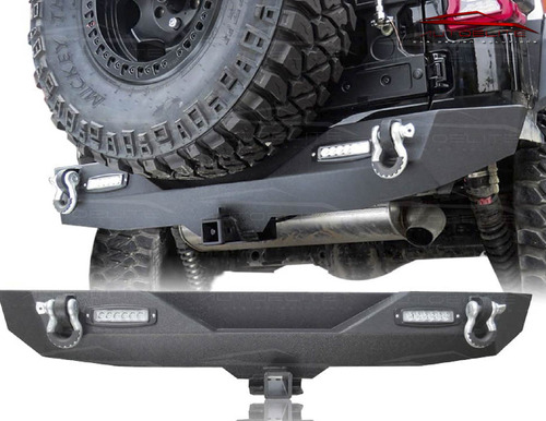 Defensa Bumper Trasera Acero Led Jeep Jl 2021 2022 2023 2024 Foto 4