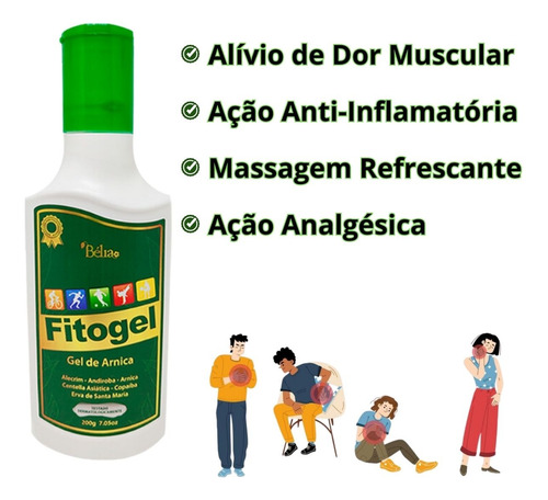 Kit Gel De Arnica Fitogel Alívio Da Dor + Protetor Solar