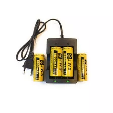 Kit Carregador 26650+4baterias 3,7-4,2v 8800mah Original Jws