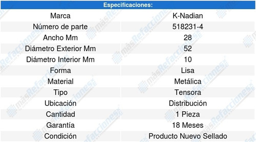 Polea Tensora Distribucion Storm 4cil 1.8l 83 A 96 8596862 Foto 3