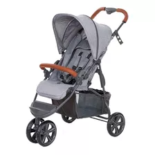 Carrinho De Bebê 3 Rodas Abc Design Moving Light Woven Grey Com Chassi De Cor Preto