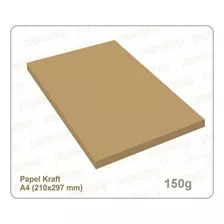 Papel Pardo Kraft 150g A4 100 Un Imprimir, Molde, Artesanato