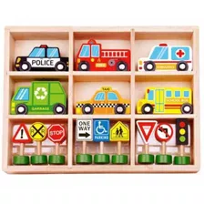 Brinquedo Carrinhos E Placas De Trânsito - Tooky Toy