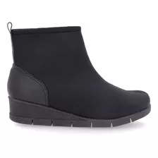 Bota Feminina Usaflex Plataforma Cano Curto Elastano