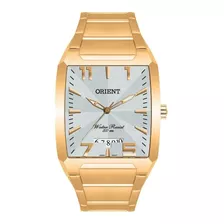 Relógio Orient Masculino Ggss1007 S2kx Retangular Dourado