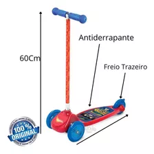 Patinete Skate Hot Wheels 3 Rodas Infantil Alumínio F00551