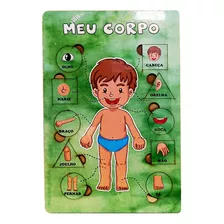 Quebra-cabeça Encaixe Corpo Humano Menino Brinquedo Modelo 2